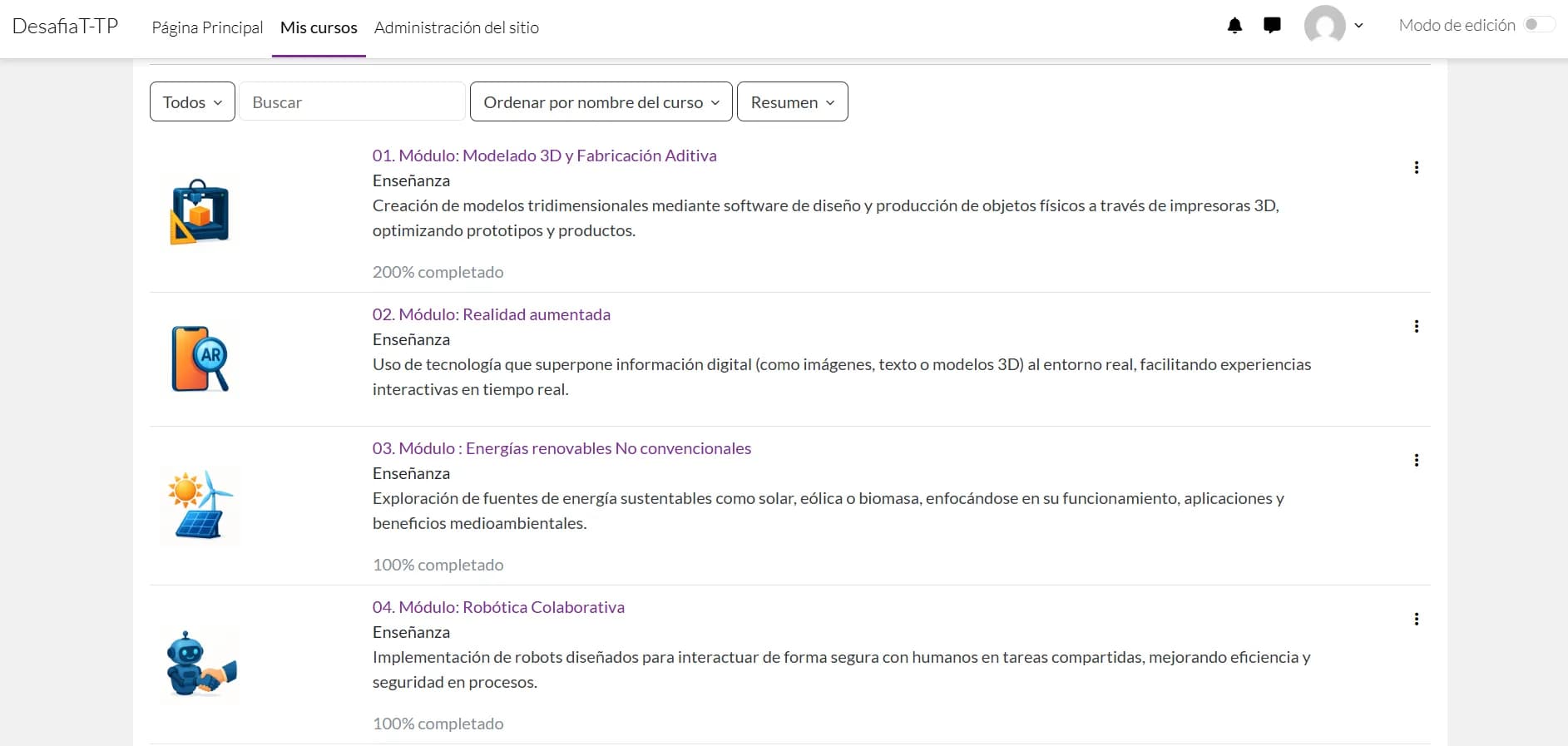 Plataforma Capacitaciones Olimpiadas Tecnológicas DesafíaT-TP 2025